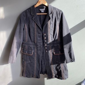Long black jean jacket